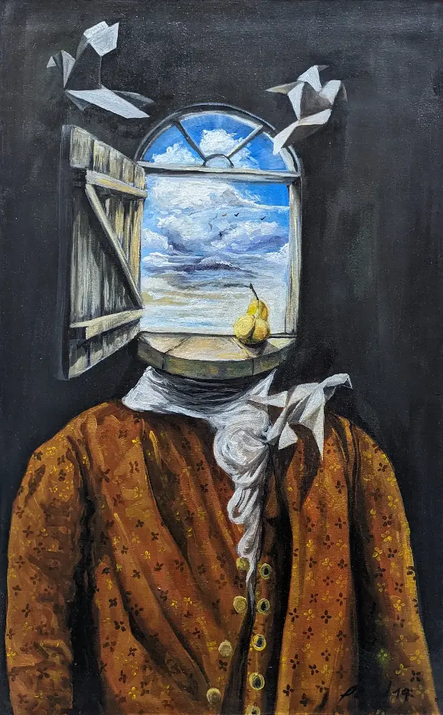 Casanova y la mas sexy de las peras - 37" by 23.5"