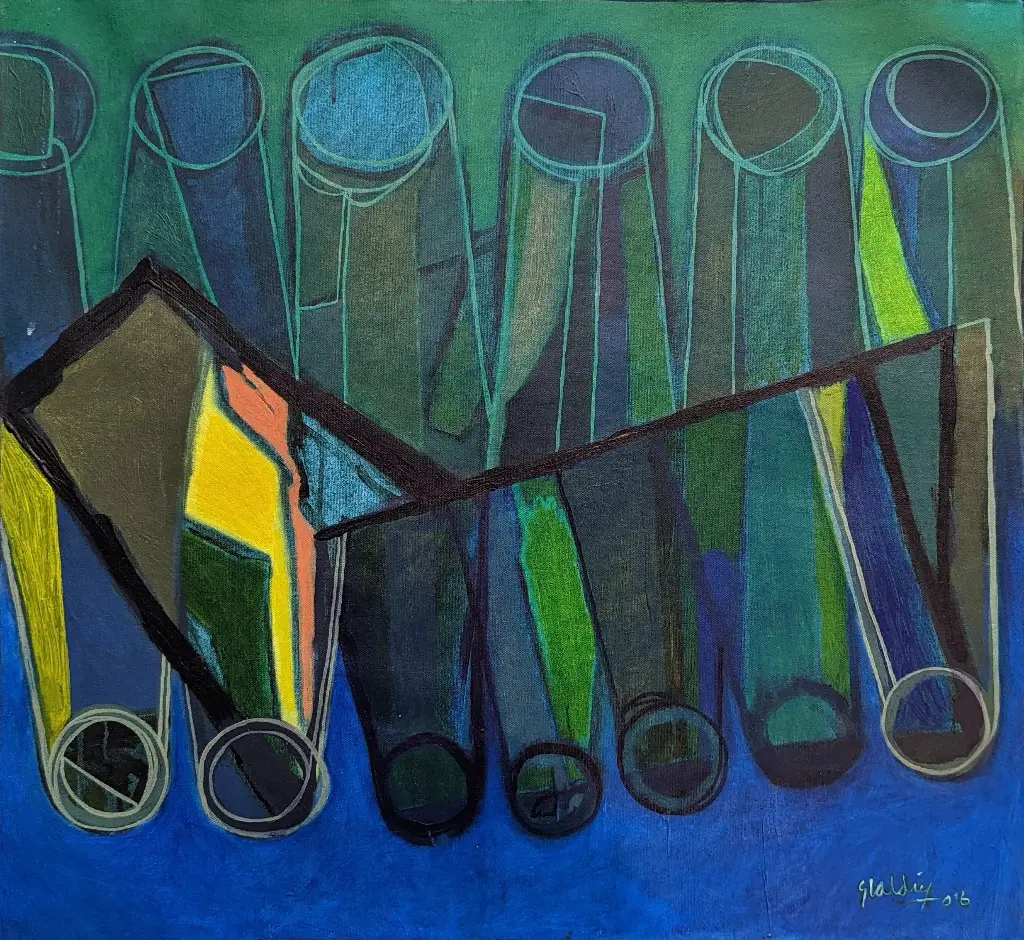 Junto al Rio - 25.5" by 23.5"