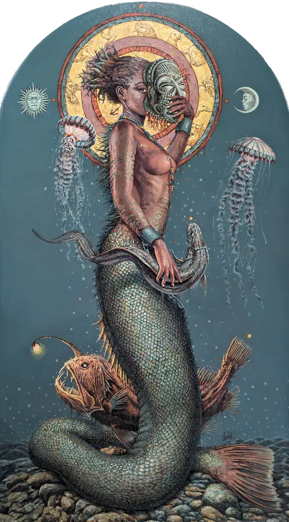 Olokún - 54" by 29" (Stretched)