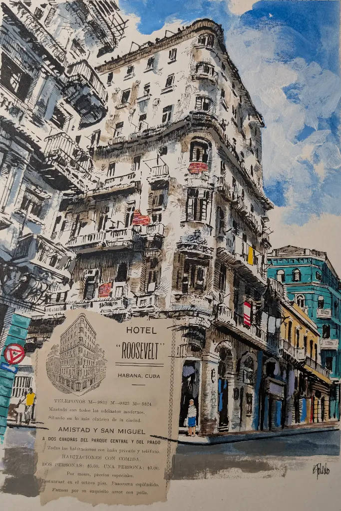 Untitled (Hotel Roosevelt) - 15" by 11"