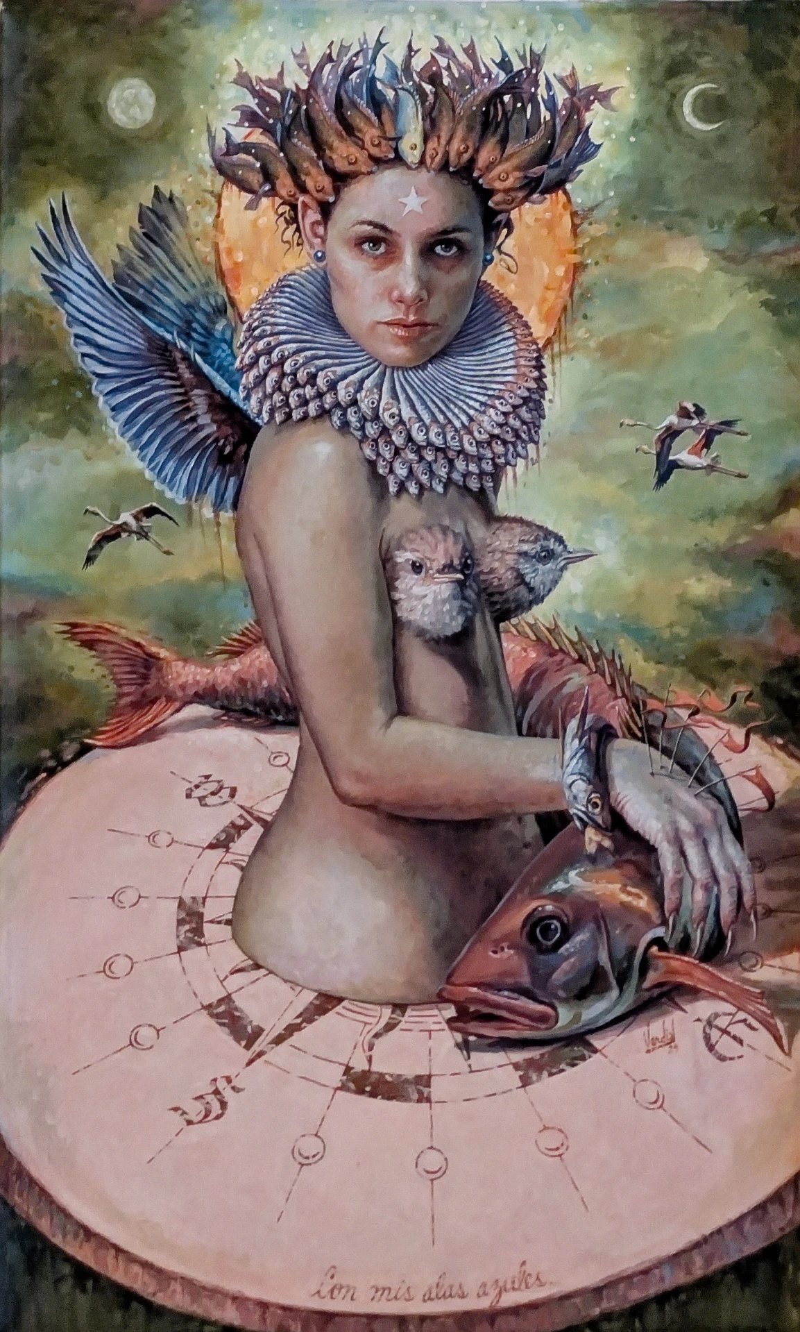 Con mis Alas Azules - 28" by 18"