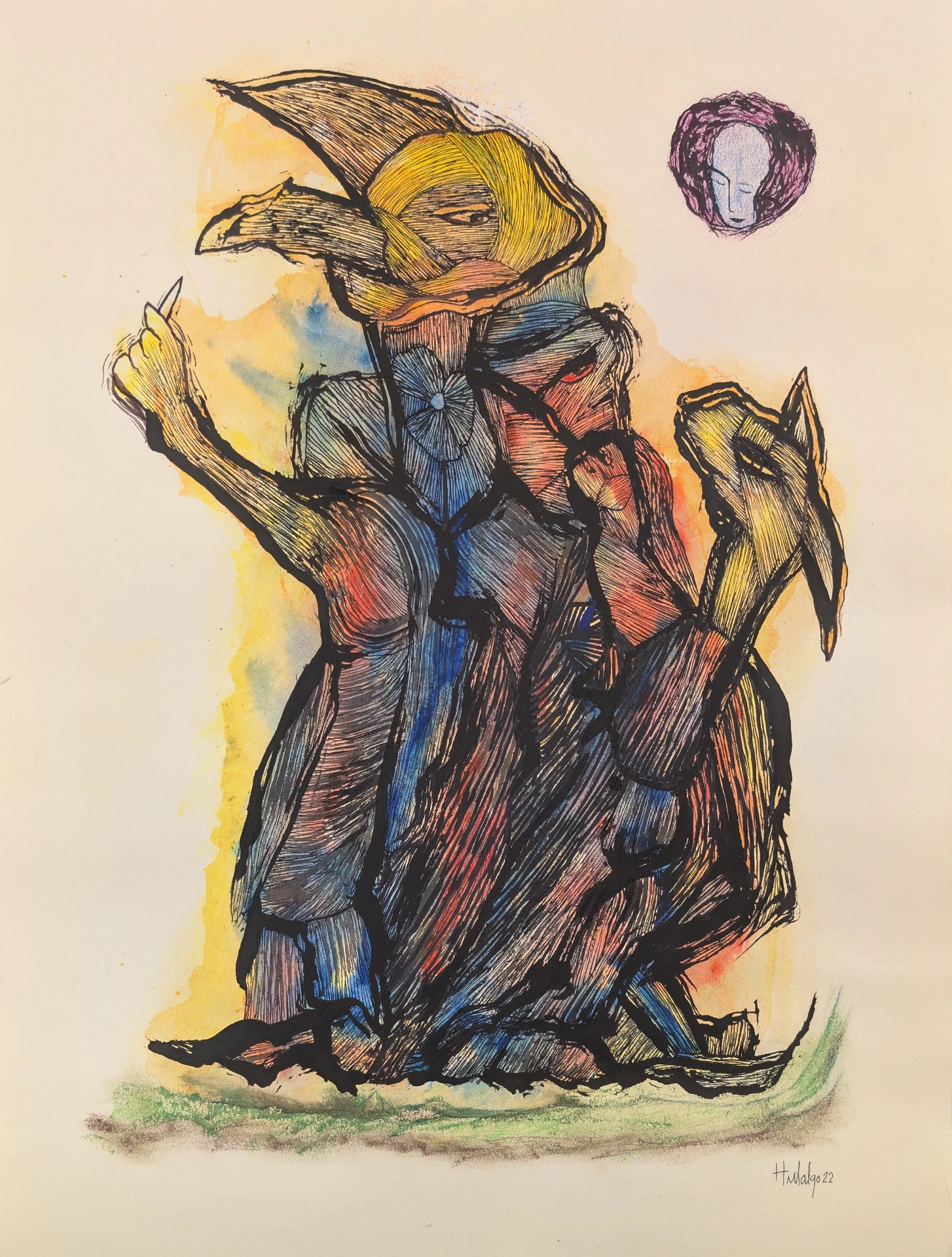 Chivo que rompe Tambor - 25.5" by 18.5"