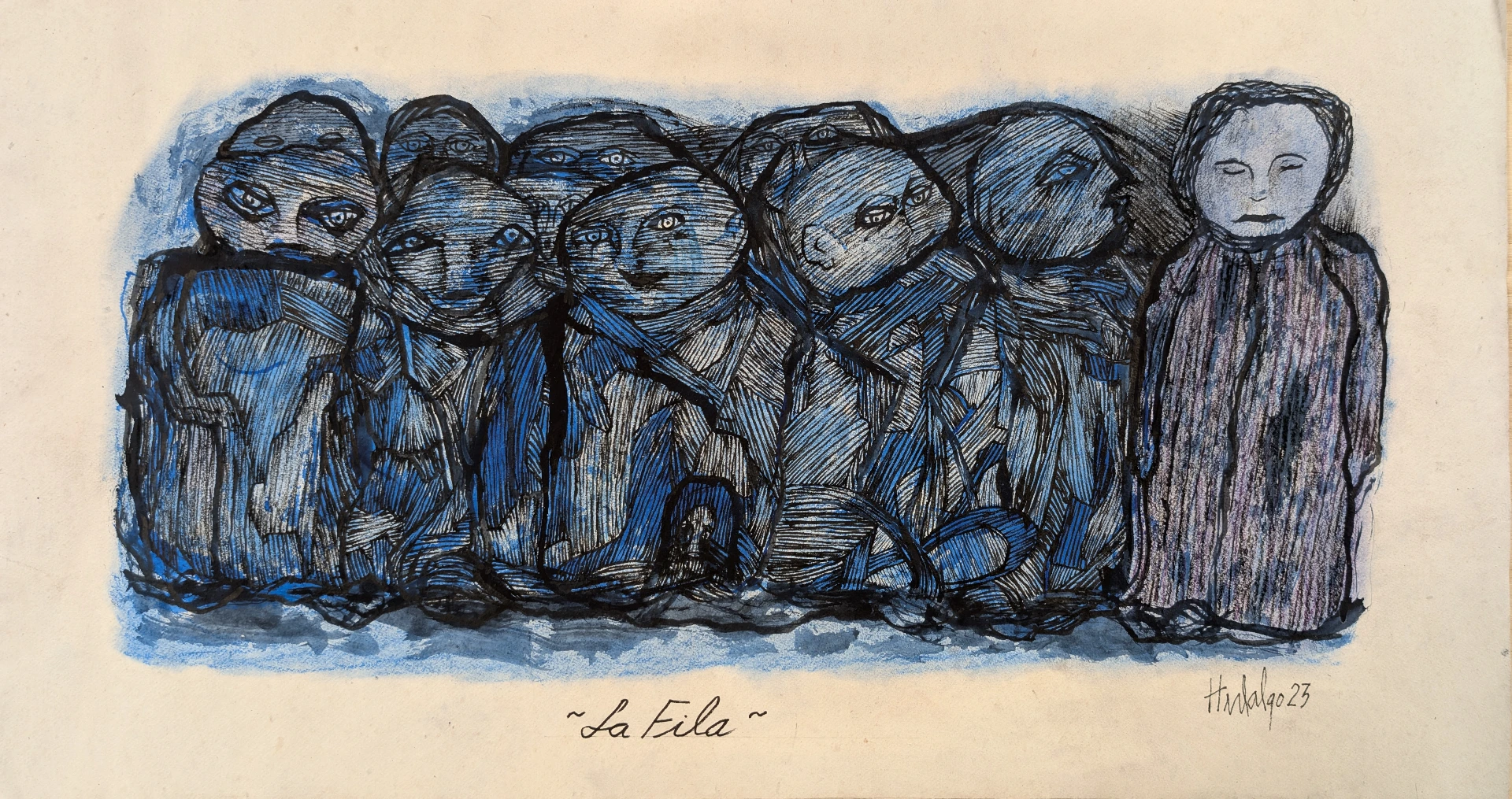 La Fila - 25.5" by 13.5"