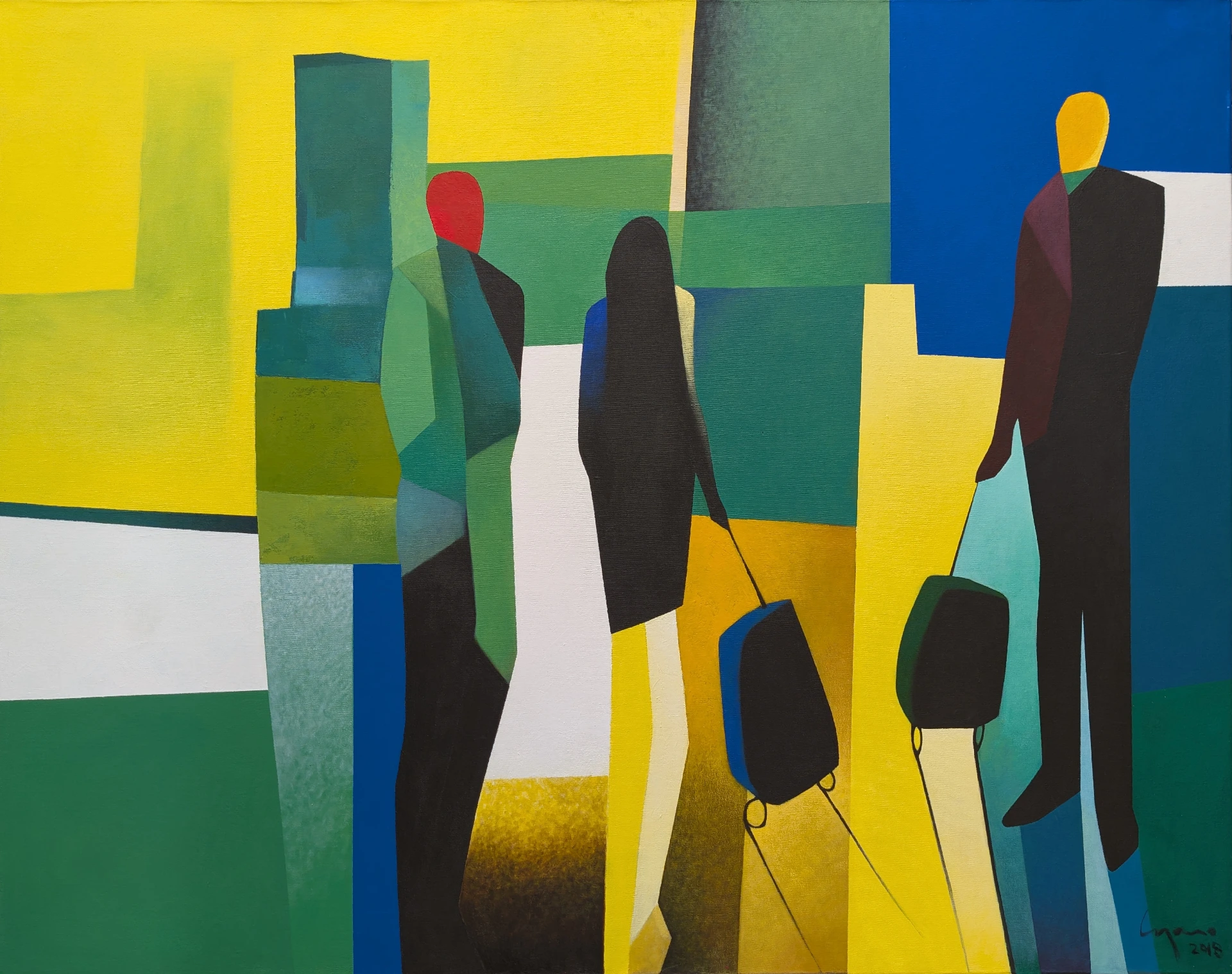 Series, Paisaje y Viajeros 3 - 48" by 38"