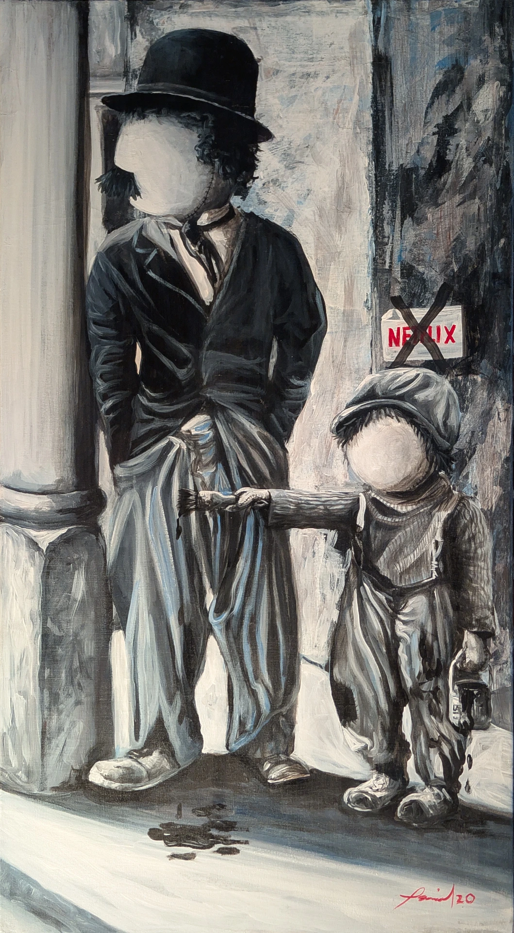 La Comedia Silente #3 - 35" by 19.5"