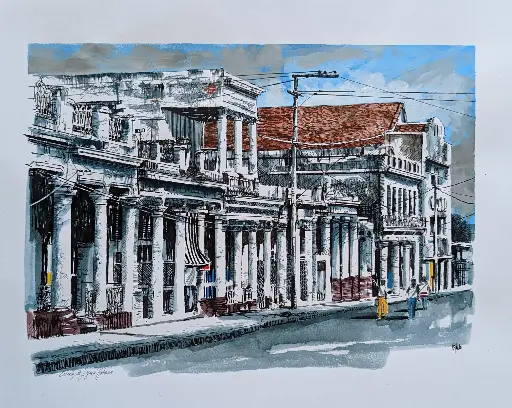 Calzada de Luyano - 17" by 14"