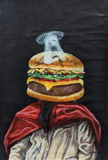 El Misterio de la Hamburguesa - 37" by 25.5"