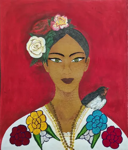 La Muchacha y la Golondrina" series Las Lloronas - 25" by 22"