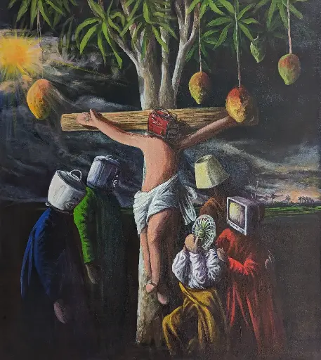 Los Muñecos Crucificado con el Apagón - 35" by 31.5"