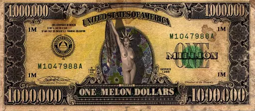 One Melon Dollars 1 - 78.5" by 39.5"