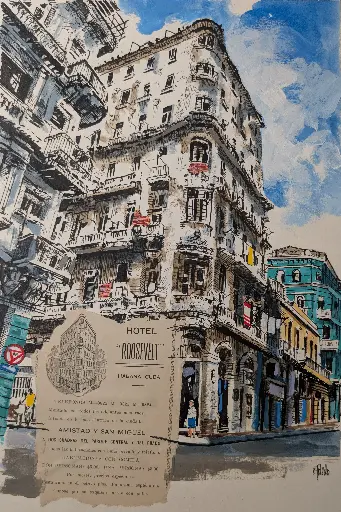 Untitled (Hotel Roosevelt) - 15" by 11"