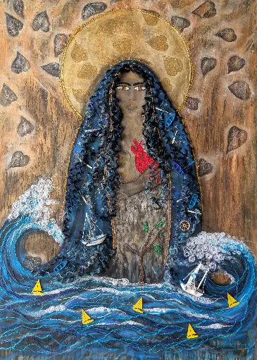 Plegaria a la Virgen (Stretched) - 58" by 40"